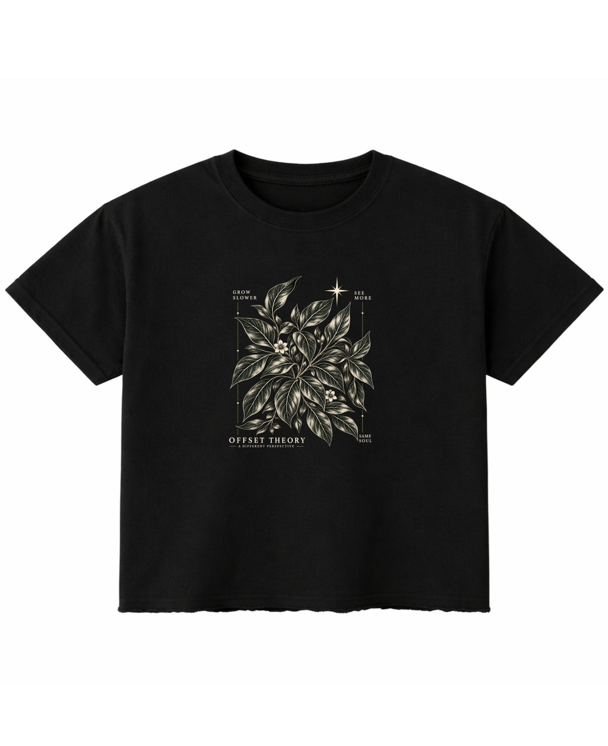 Black Boxy Fit T-shirt Front Design