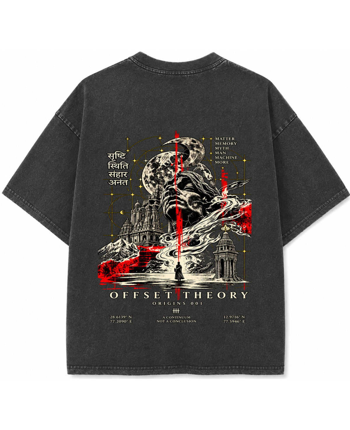Vintage Fade Wash Oversized T-shirt Back Design