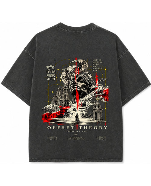 Vintage Fade Wash Oversized T-shirt Back Design