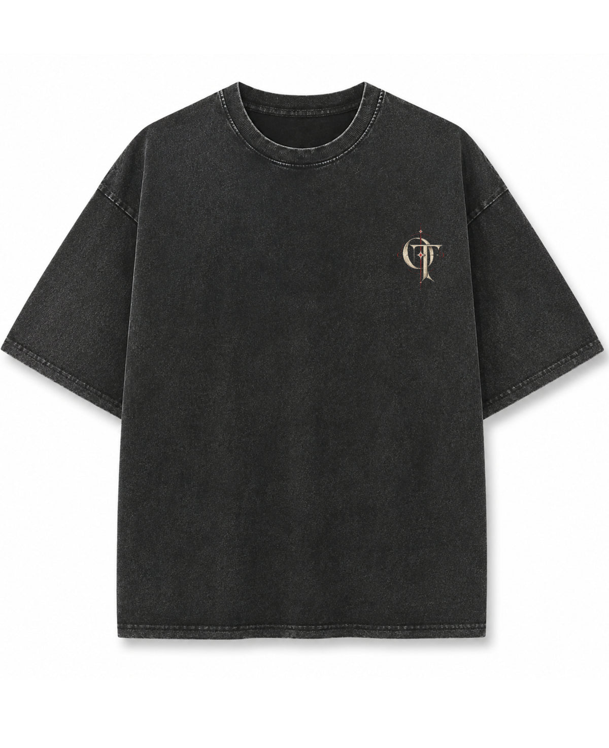 Vintage Fade Wash Oversized T-shirt Front Design
