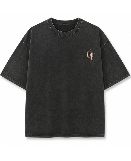 Vintage Fade Wash Oversized T-shirt Front Design