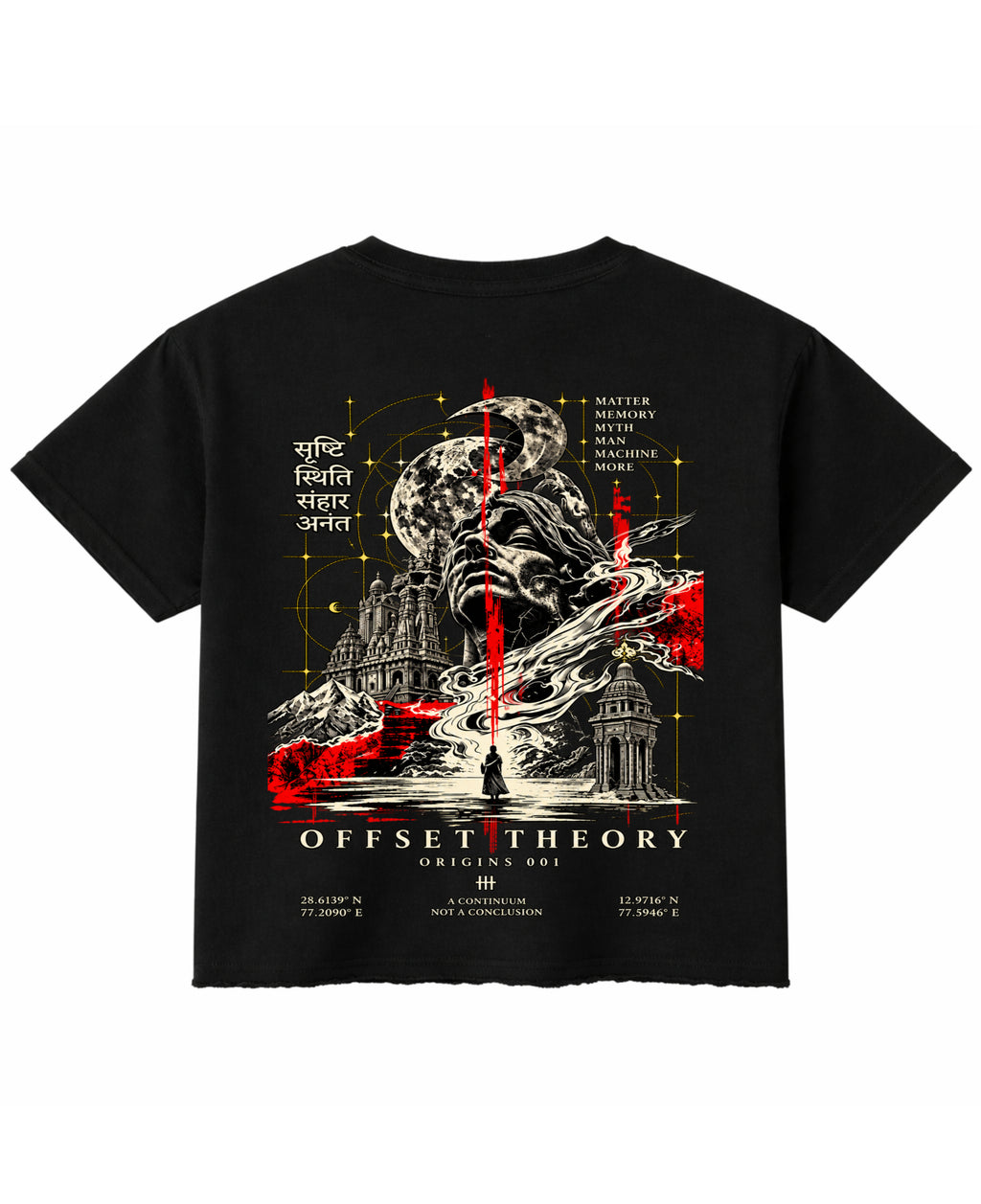 Black Boxy Fit T-shirt Back Design