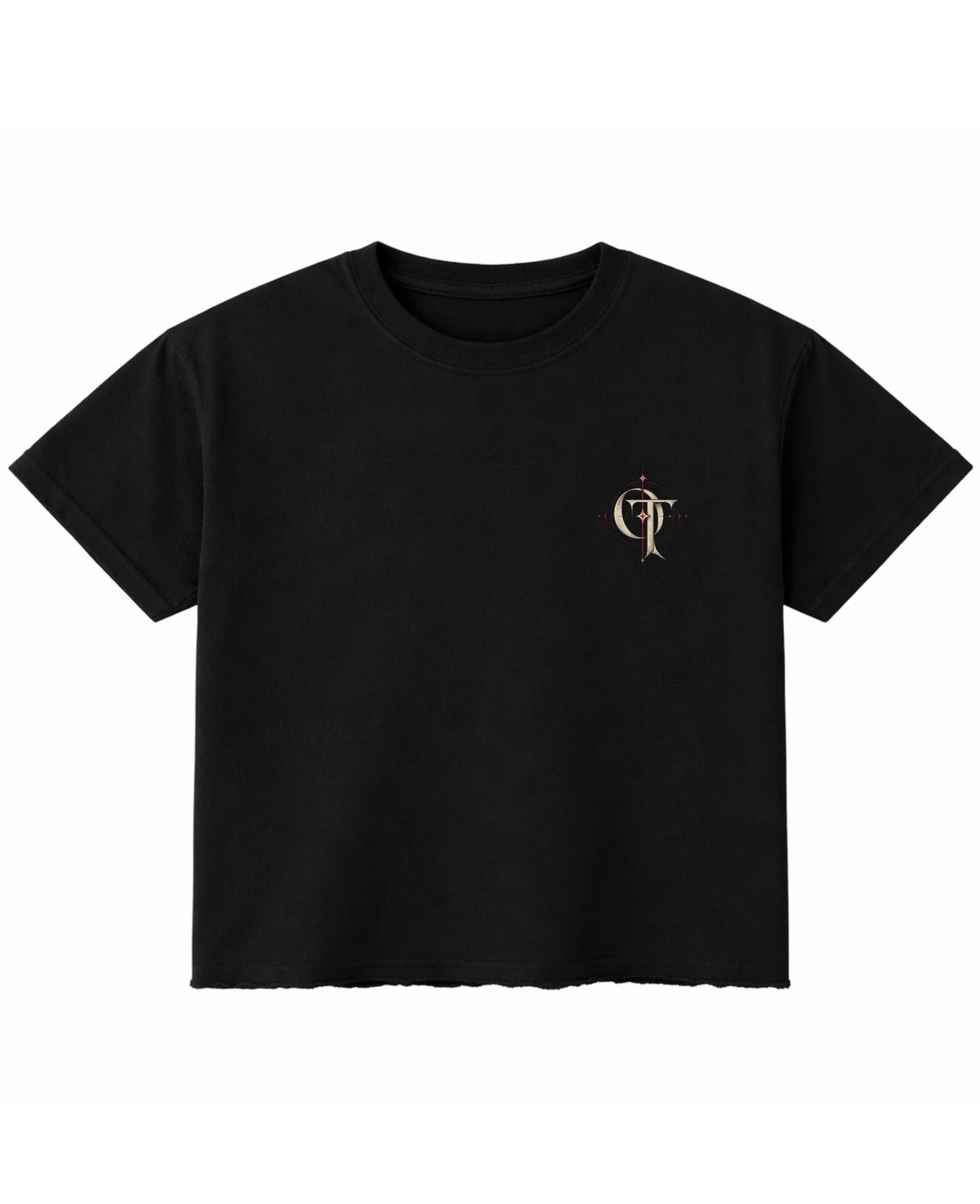Black Boxy Fit T-shirt Front Design