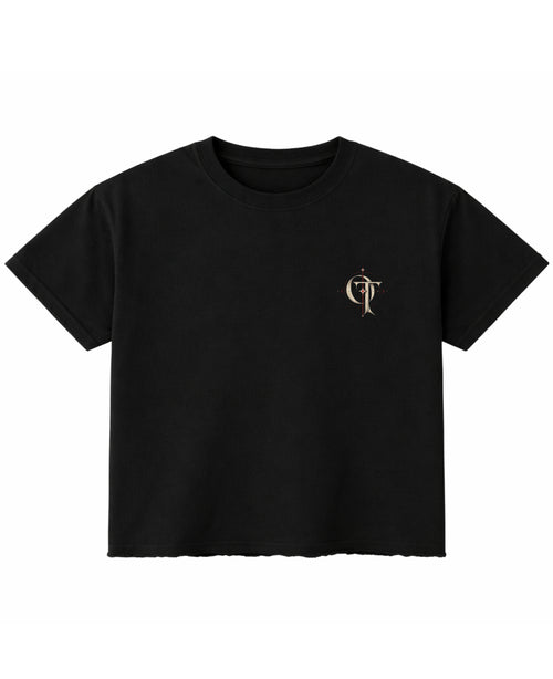 Black Boxy Fit T-shirt Front Design